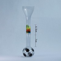 Gobelet de jardin en plastique à long col Darquiri avec couvercle et paille, personnalisé pour le football