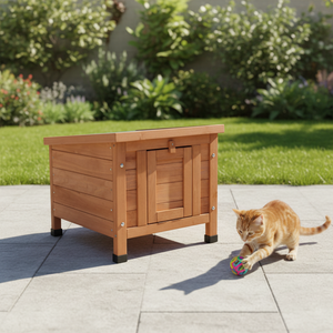 Maison en cuir, petites Cages en bois, maison de chat à vendre - Product Image 1