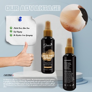 Nuovo arrivo Custom Private Label 100ml 4 colori tinge Look naturale per <span class=keywords><strong>capelli</strong></span> Spray per <span class=keywords><strong>capelli</strong></span> 2 in1 Baby Hair Styling pizzo <span class=keywords><strong>tinta</strong></span> Spray - Product Image 2