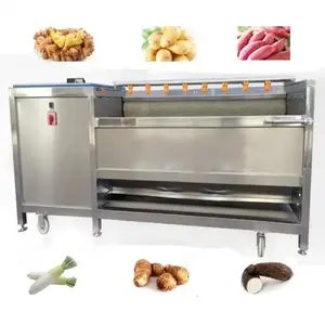Factory Direct Sale Potatoes Washing Cleaning Peeling Machine / Vegetable Carrots Brush Washer Peeler Machine