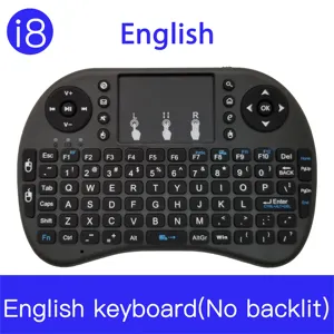 Factory Wholesale I8 Wireless Mini Keyboard 7 Color Backlit Keyboard 2.4G Touchpad Handheld Keyboard For PC Android TV Bo