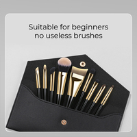 Vente flash : ensemble de 9 pinceaux de maquillage cosmétiques à poils synthétiques avec manche noir et logo personnalisé