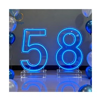 Letrero Luminoso LED Acrílico de Neón para Decoración de Eventos de Boda, Letrero de Letras de Neón Gigante Programable de 3 y 4 Pies para Suministros de Fiesta