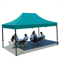 Grande tente de fête pliable imperméable pour l'extérieur avec structure en tuyaux de fer et tissu Oxford - Toutes saisons pour les fêtes et événements dans la cour
