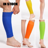 Manchon de jambe de couleur unie de qualité course à pied sport football en Stock exercice anti-dérapant chaussettes de Compression de mollet gratuit
