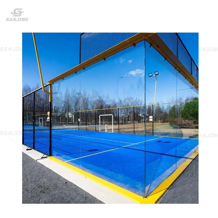 Fabricant professionnel de courts de padel, terrain de tennis de padel panoramique en verre aux normes internationales avec prix d'usine