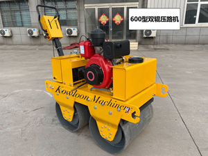 Máy đầm Trống đôi nhỏ cho cát nhựa đường hai bánh xe con lăn rung với động cơ changfa và bơm thủy lực huade - Product Image 2