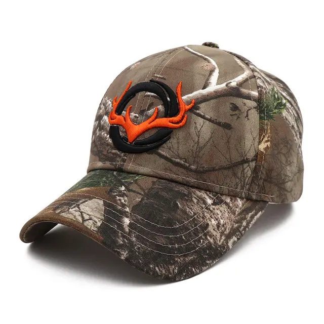 2021 New Fishing Caps Men Outdoor Hunting Camouflage Jungle Hat 3D Deer Head Hiking Sports Hats Camo Baseball Cap