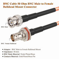 Câble RF RG316 Bulkhead BNC femelle à BNC mâle Câble d'extension coaxial RF 50 Ohm pour signaux vidéo Caméra TV DVR