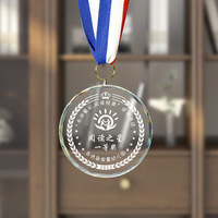 Vente en gros de médailles en verre cristal acrylique pour sports scolaires personnalisés Trophées et plaques personnalisables