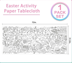 Póster de Actividades para Fiesta de Pascua DAMAI, Papel Versátil para Colorear, Banner, Cubierta de Mesa para Fiestas Escolares y Decoración de Eventos Especiales - Product Image 4