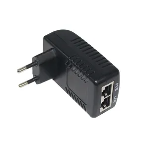 Eu Rj45 2 Ports 24V 0,5 a 48V 1,5 a 56V système de caméra Ethernet commutateur d'alimentation sortie adaptateur d'alimentation passif Poe injecteur