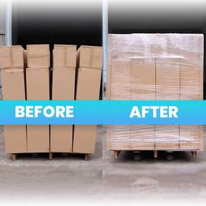 Fabrik preis Benutzer definiert 20 Mic LLDPE Paletten wickel Verpackungs folie 500m Rolle 50cm Guss stretch Kunststoff Stretch folien Rollen format - Product Image 4