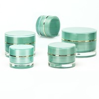 Pot de crème visage et yeux en acrylique de luxe, crème réparatrice cellulaire ADN Or Platine anti-âge 60ml, avec capuchon en plastique, cosmétique à l'argile clarifiante