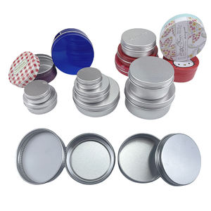 Contenedores de Metal vacíos redondos con tapa de tornillo, tarro para velas de crema, jabón de estaño de aluminio de 15ml, latas pequeñas redondas de aluminio para cosméticos - Product Image 1