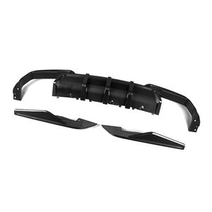 ดิฟฟิวเซอร์กันชนหลังคาร์บอนไฟเบอร์แท้ 100% รุ่น <span class=keywords><strong>SQ</strong></span> Style สำหรับ BMW M8 F91 F92 Coupe ปี 2020+ แบบ 2 ประตู ชุดแต่ง 3 ชิ้น ดิฟฟิวเซอร์กันชนหลัง - Product Image 2