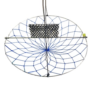 Có thể gập lại vòng tròn màu xanh bẫy cua với túi mồi PVC 60x60x30cm - Product Image 2