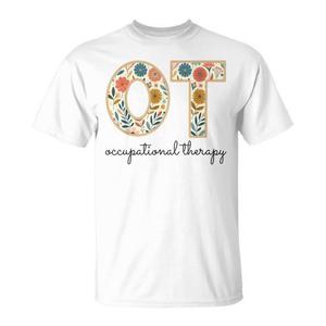 Camiseta de terapeuta de terapia ocupacional con diseño de flores vintage Ot Ota - Product Image 1