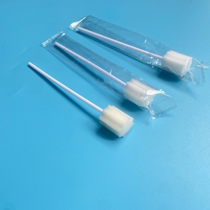 Hisopos dentales desechables de 120mm con <span class=keywords><strong>punta</strong></span> de espuma hexagonal de flores-Aplicadores de cuidado bucal suaves blancos - Product Image 3