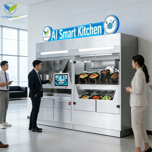 VFresh - Kiosque de restauration rapide intelligent avec assistance automatisée 24h/24 et 7j/7, cuisine robotisée par IA, distributeur automatique - Product Image 6