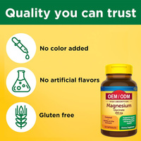 OEM Magnesium Bisglycinate kapsul kompleks 200mg Magnesium Glycinate kapsul suplemen untuk otot hati
