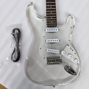 Guitare en verre acrylique transparent, manche en érable de haute qualité, sans LED - Product Image 2