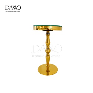 Set Moderno di Bancone <span class=keywords><strong>Bar</strong></span> Portatile con Struttura in Acciaio Inox Dorato per Giardini, Ristoranti, Hotel e Centri Commerciali - Product Image 2