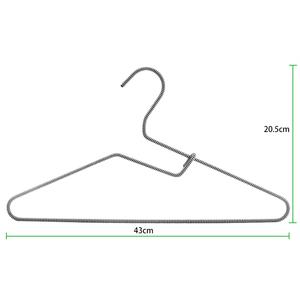 Wholesale Open End Clothes <strong>Hanger</strong> Non Slip Cheap <strong>Hanger</strong> Clothing Rope Covered <strong>Wire</strong> Metal <strong>Hangers</strong> - Product Image 2