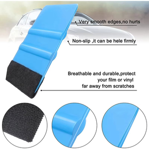 Инструмент для нанесения виниловых наклеек на авто: пластиковый скребок-шпатель с войлочной кромкой и возможностью нанесения логотипа - Product Image 5