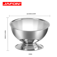 Seau à glace en acier inoxydable écologique de grande taille 39,5 cm, double paroi, pour bol, épaisseur 1,0 mm, poli miroir, style vintage pour vin