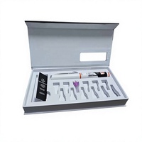 Boîte à stylo en forme d'avion, impression double face, logo personnalisé, style économique, 1 stylo + 4 aiguilles, avec insert