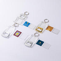 Ouvre-bouteille de bière portable en plastique vierge à sublimation porte-clés ouvre-bière en acrylique personnalisé