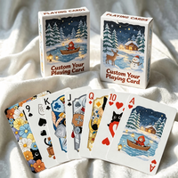 Cartes à jouer de poker personnalisées OEM, papier d'art 350 g/m², boîte rigide avec couvercle et fond pour jeux de société pour adultes