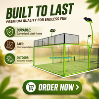 Cancha de Pádel Panorámica de Acero Duradero para Competición Deportiva, de Baja Precio y Buena Calidad, Directo de Fábrica B2B