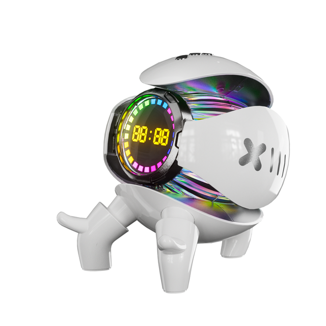 TBFIT High Quality  M10 TWS Multifunctional Speaker with RGB LED Light FM Radio Clock Display for Living Room Use Mecha Monster