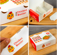 Boîtes d'emballage personnalisées en papier, boîtes d'emballage de qualité alimentaire, boîte alimentaire, boîte à lunch, recyclable, pour poulet frit, frites, en-cas