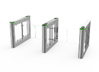 Barrière pivotante automatique haute sécurité, tourniquet piéton intelligent avec reconnaissance faciale et contrôle d'accès