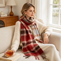 Écharpe Tendance en Gros pour Femme – Châle Anti-froid Automne & Hiver, Accessoire Décoratif d'Extérieur, Écharpes Élégantes à Carreaux
