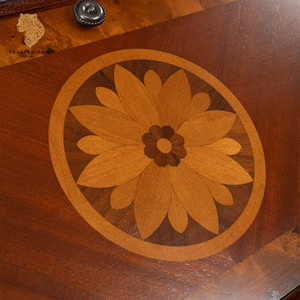 <span class=keywords><strong>Scrivania</strong></span> Secretaire Antica in Legno Massello Stile Americano Royal, Tavolo Marrone con Cassetti, Set Toeletta per Trucco, Design <span class=keywords><strong>Scrivania</strong></span> Secretaire - Product Image 6