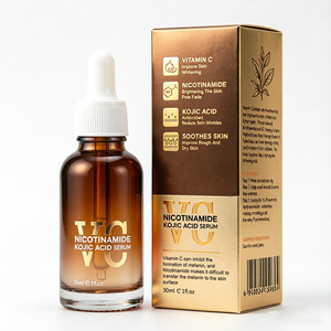 Sérum Visage Bio Éclaircissant Anti-Taches à la Vitamine C, Nicotinamide et <span class=keywords><strong>Acide</strong></span> Kojique, à l'<span class=keywords><strong>Acide</strong></span> <span class=keywords><strong>Hyaluronique</strong></span>, pour Usage Domestique (<span class=keywords><strong>Nez</strong></span>) - Product Image 3