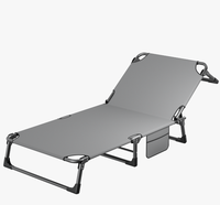 Chaise de jardin moderne pliable multifonctionnelle réglable de grande taille, cadre en aluminium, bois massif, Oxford, mobilier d'extérieur