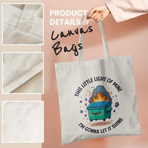 Bolsa de tela Dumpster Gifts, Bolsa de lona Dumpster con diseño <span class=keywords><strong>This</strong></span> <span class=keywords><strong>Little</strong></span> <span class=keywords><strong>Light</strong></span> <span class=keywords><strong>of</strong></span> <span class=keywords><strong>Mine</strong></span> - Product Image 5