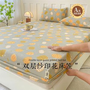 Funda de colchón de poliéster, ropa de <span class=keywords><strong>cama</strong></span> estampada, sábana ajustable, tamaño Queen/King, funda de colchón superior, sábana elástica - Product Image 3