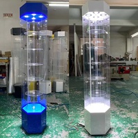 Présentoir Rotatif en Acrylique à 6 Tiroirs pour Montres, Bagues et Couronnes pour Supermarchés et Magasins de Détail