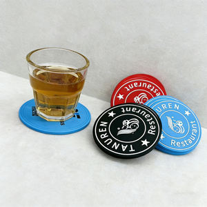 Blank Custom Eco-Friendly <b>Silicone</b> Promotional Coasters with <b>Waterproofing</b> Classic Design Round Shape for Drinks Cups - Product Image 6