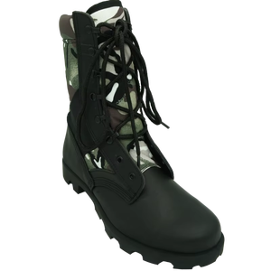Bottes tactiques en cuir véritable noir de haute qualité, personnalisées en gros, directement de l'usine, tailles 39-46 - Product Image 4