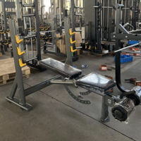 Banc plat multifonctionnel ASM-B4048 pour entraînement de force, banc réglable, chaise romaine, pour débutants et seniors