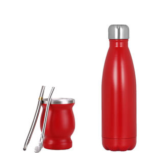 Juego de <span class=keywords><strong>Mate</strong></span> de Acero Inoxidable de Doble Pared con Aislamiento al Vacío, 280ML 500ML, Bombilla, Todo en Uno, Termo Moderno para <span class=keywords><strong>Mate</strong></span> - Product Image 5