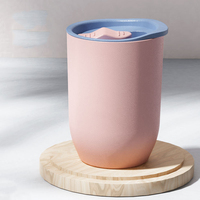 Tasse à eau personnalisée avec grand ventre 12OZ AS verre à vin en plastique gobelets en plastique pour œufs en forme de U aspect multicolore tasse horizontale en coquille d'œuf