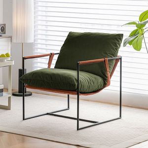 <span class=keywords><strong>Fauteuil</strong></span> lounge moderne avec accents en <span class=keywords><strong>fourrure</strong></span>, structure métallique, siège de détente à pieds croisés pour salon, hôtel, bar - Product Image 5